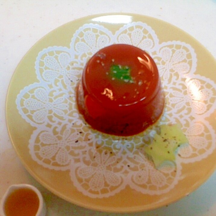 ガスパチョみたいなトマトゼリー